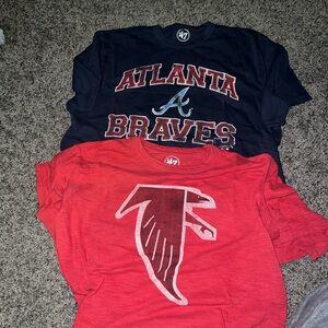 47 brand braves & falcons t shirt both size medium